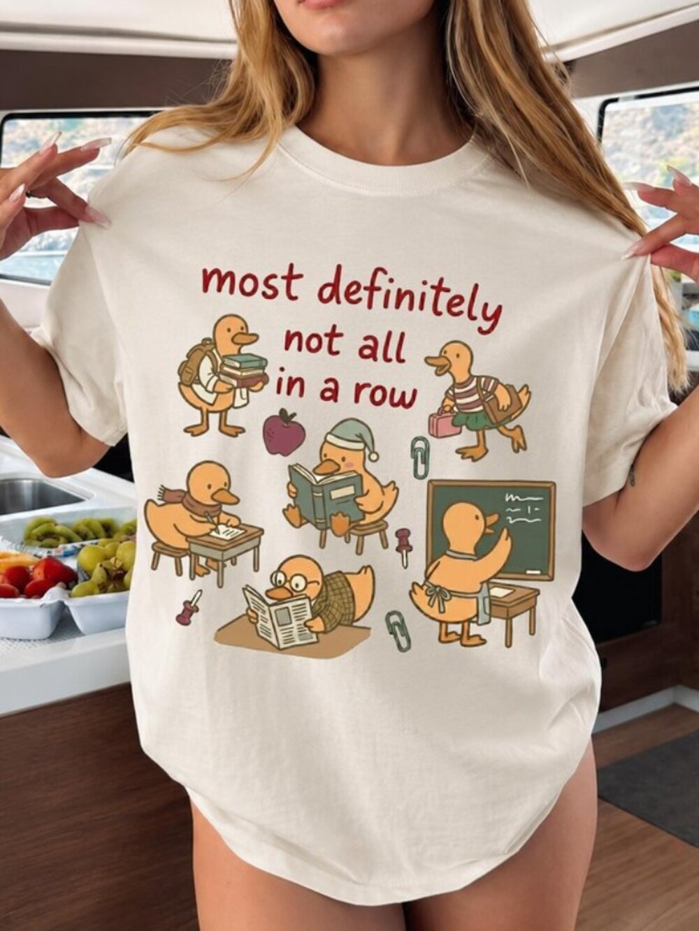 Funny Teacher Shirt, Ducks In A Row T-Shirt,Teach Tee,Back To School Tee